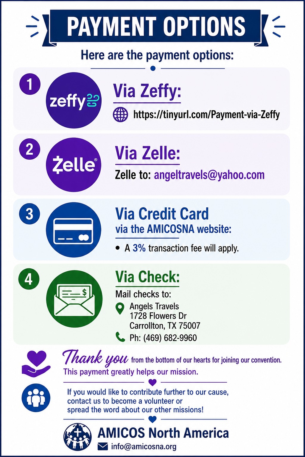 Payment Options Flyer